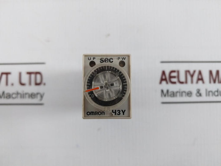 Omron H3y-2 Timer With Base Ac200-230v 50/60hz Ac250v, Dc30v 5a 0-60 Sec 2.5kv/2