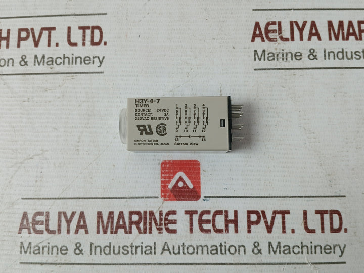 Omron H3Y-4-7 Delay Timer Relay 24Vdc 5M 3A