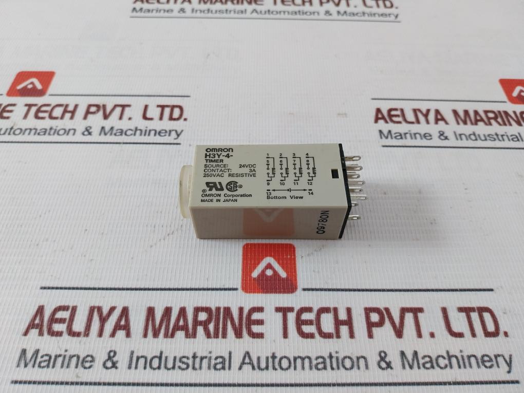 Omron H3Y-4 Timer Module With Base 0-30 Sec 24Vdc 3A 09780N Kh-rs-14