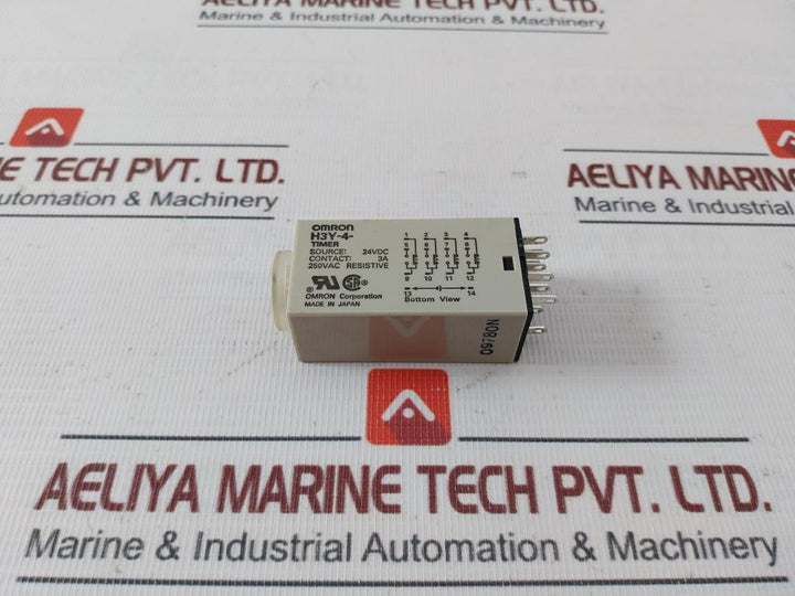 Omron H3Y-4 Timer Module With Base 0-30 Sec 24Vdc 3A 09780N Kh-rs-14