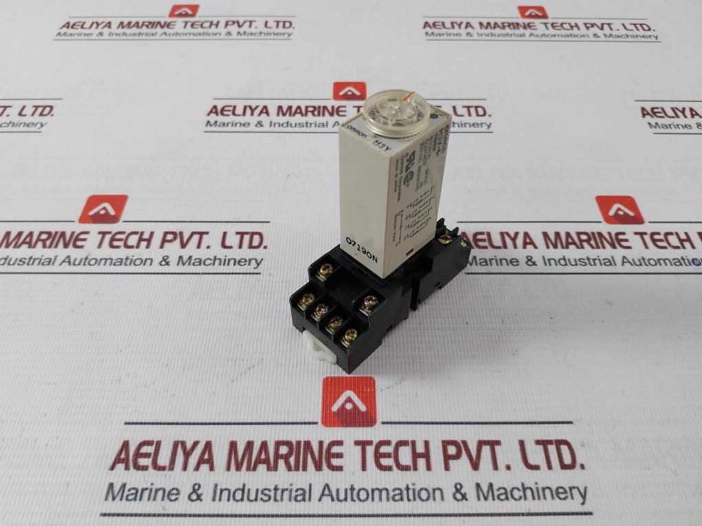 Omron H3Y-4 Timer Module With Base 24Vdc 07190N / Kh-rs-14 0–60 Sec