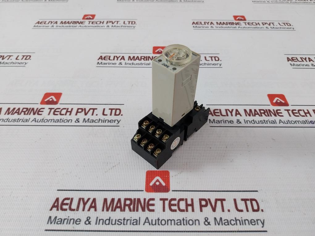 Omron H3Y-4 Timer Module With Base 24Vdc 07190N / Kh-rs-14 0–60 Sec