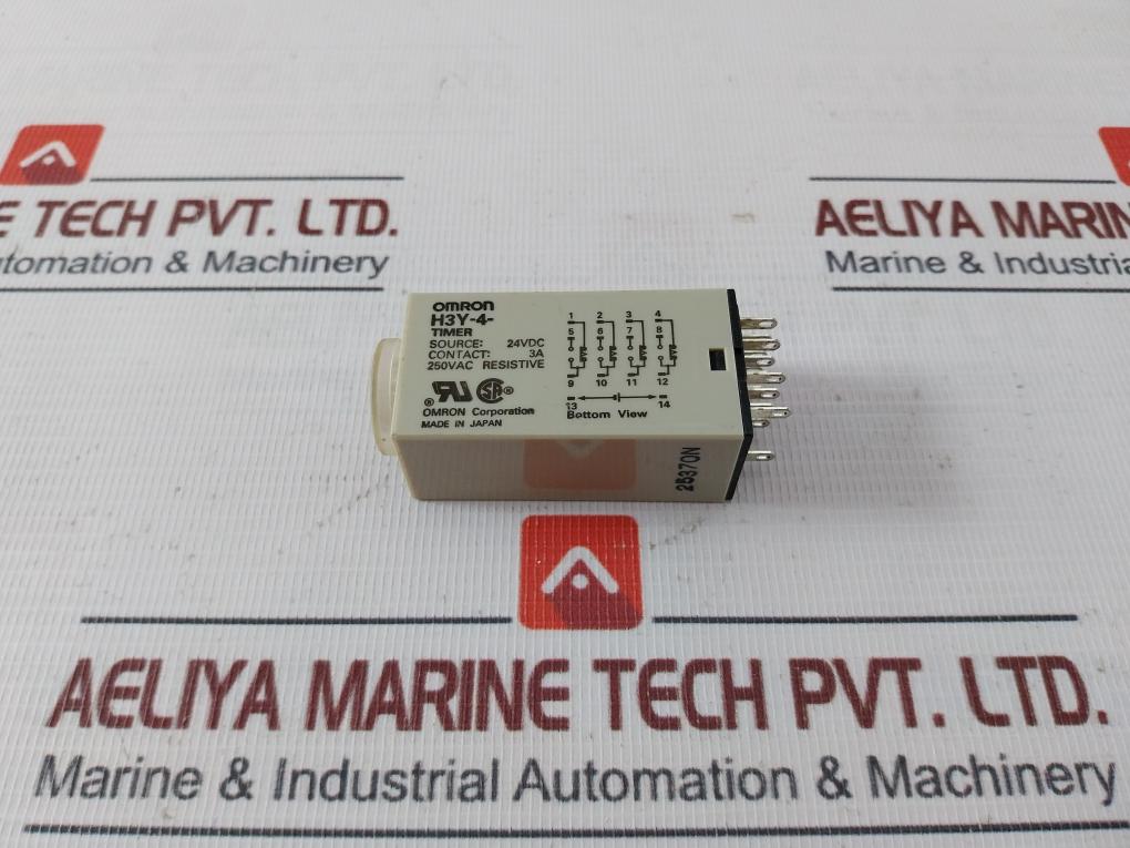 Omron H3Y-4 Timer Module With Base 24Vdc 25370N / Kh-rs-14