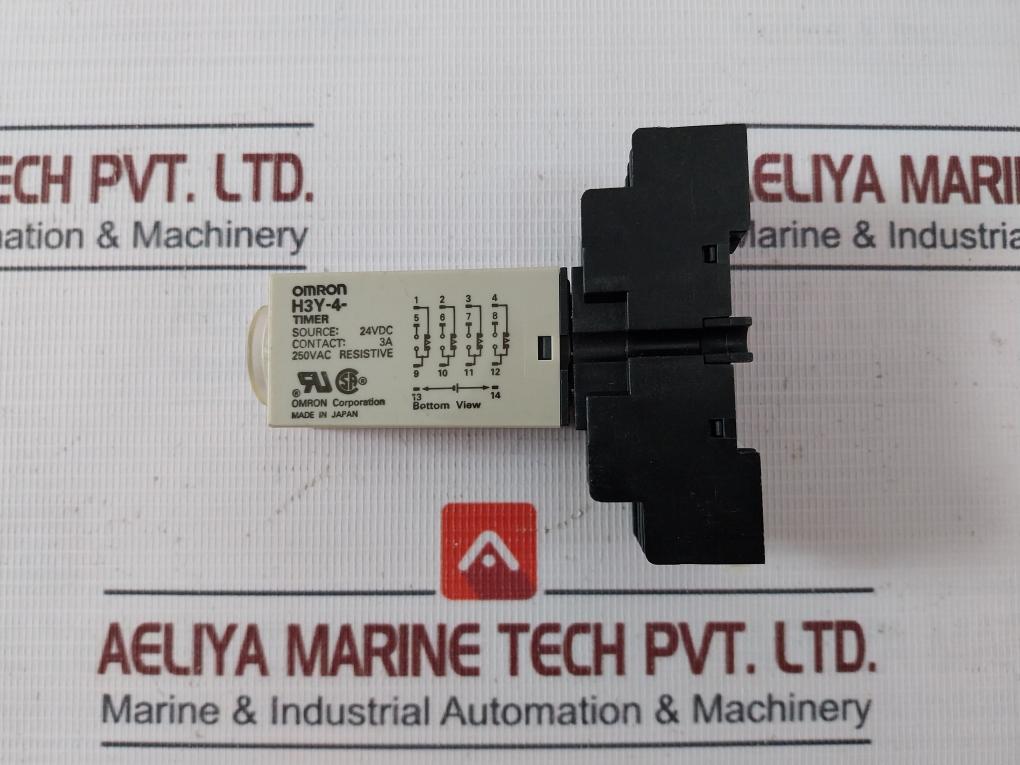 Omron H3Y-4 Timer Module With Base 24Vdc 25370N / Kh-rs-14