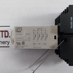Omron H3Y-4 Timer Relay With Base 3A 24Vdc 0-30 Sec 250Vac 7A Kh-rs-14M 04Y8M