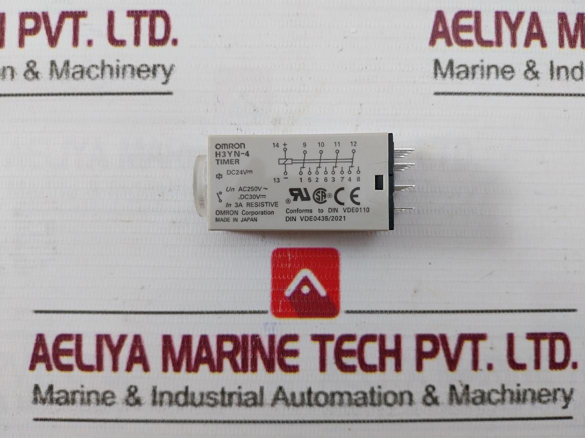 Omron H3Yn-4 Solid State Timer Relay With Socket Y92H-3 Pyf 14A Dc24V--- 3A 0-1.0