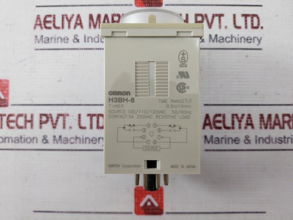 Omron H3Bh-8 Ac100/110/120V 0.5S-10S Timer