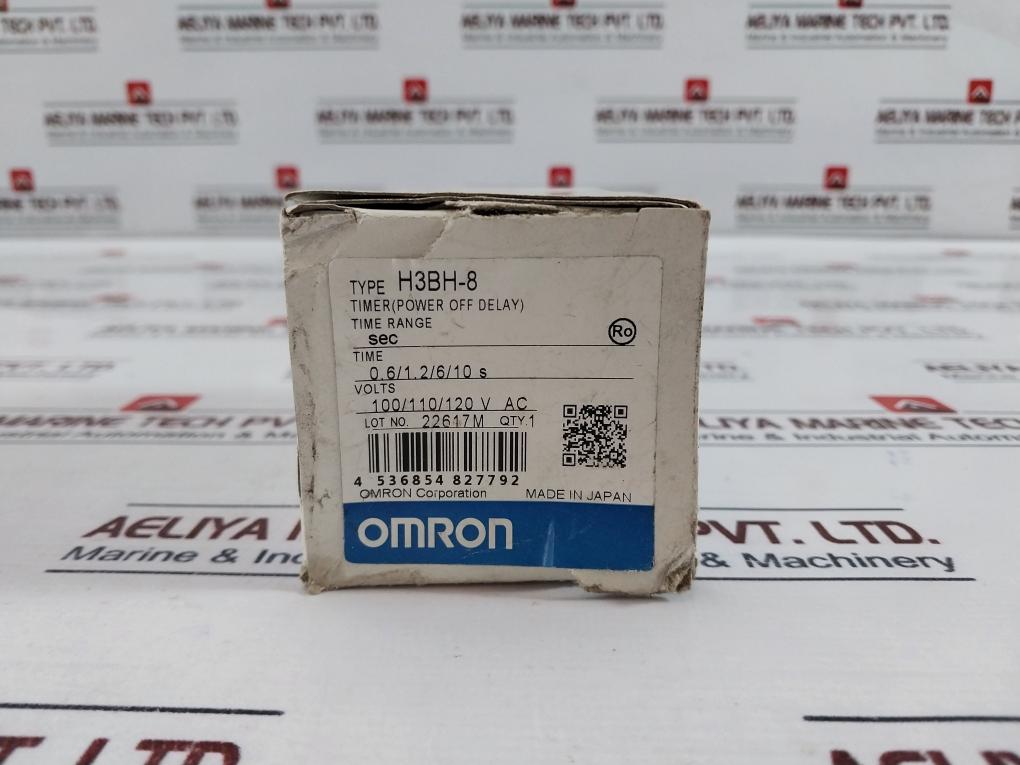 Omron H3Bh-8 Power Off Delay Timer 100/110/120Vac 50/60Hz 0.5 To 10Sec