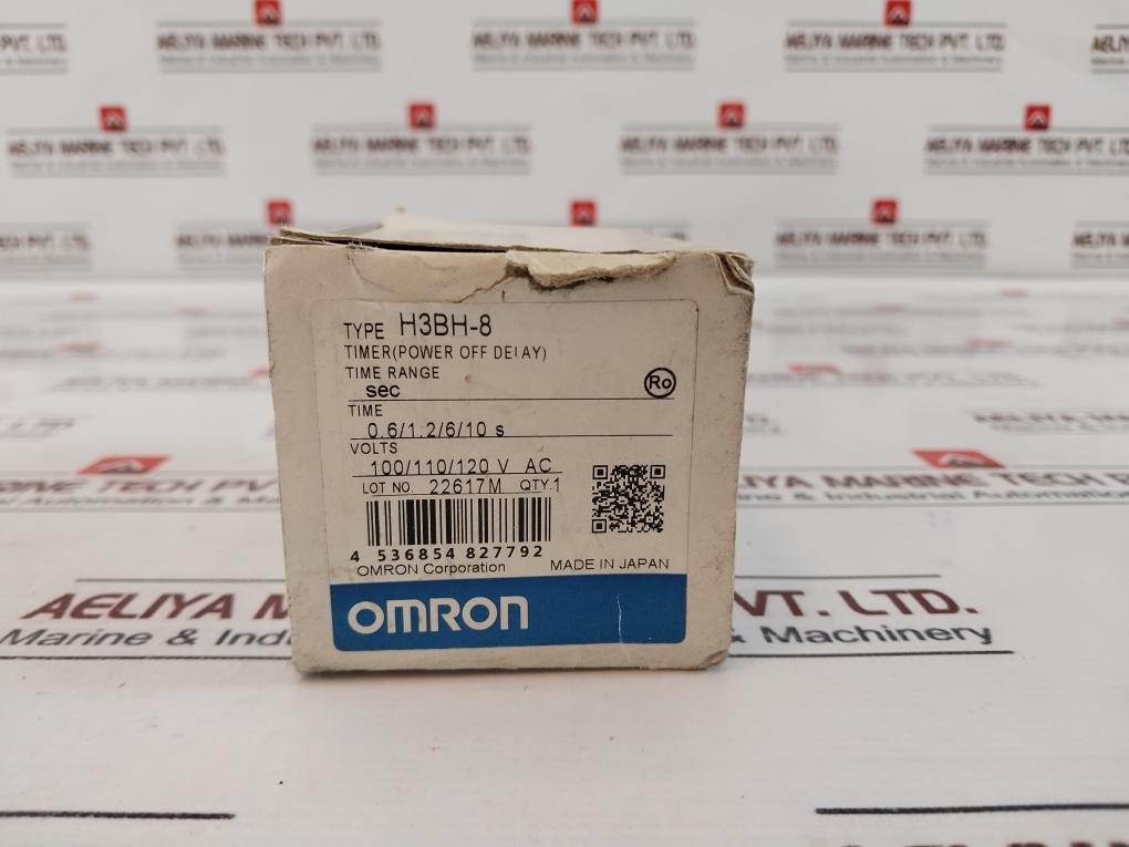 Omron H3bh-8 Power Off Delay Timer 100/110/120vac 50/60hz 0.5 To 10 Sec 5a 250vac