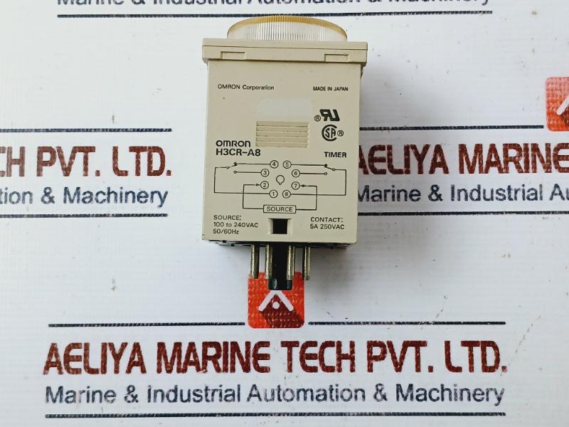 Omron H3CR-A8 Solid-state Multi-functional Timer 0 To 30 Min, 5A 100 To 240vac