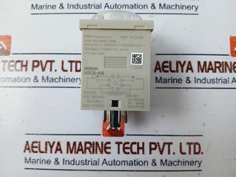 Omron H3Cr-a8 Solid State Multi Functional Timer Relay 100-240 Vac/Dc