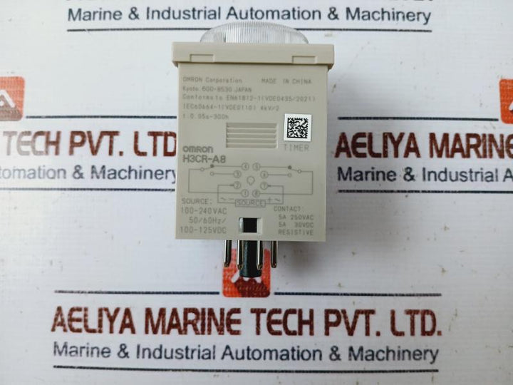 Omron H3Cr-a8 Solid State Multi Functional Timer Relay 100-240 Vac/Dc