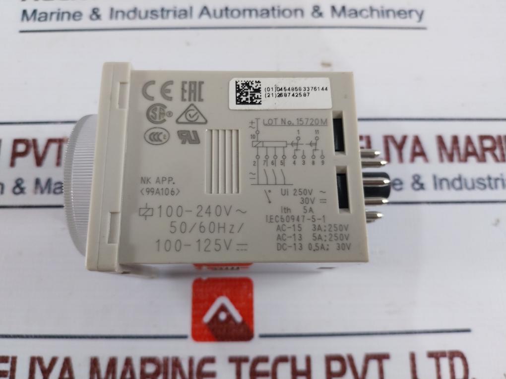 Omron H3Cr-a Multi-range Timer 0.05 Seconds To 300 Hours 5A 250Vac