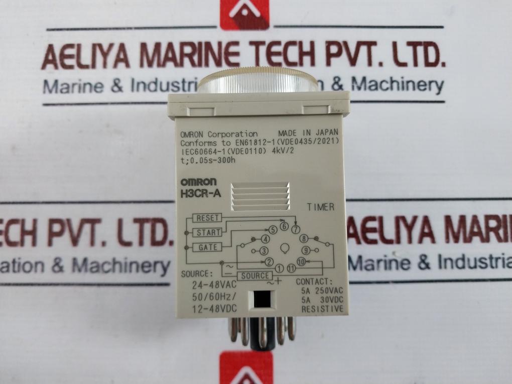 Omron H3Cr-a Solid State Multifunctional Timer H3Cr 0.05S-300H 24-48Vac ~ 50/60Hz