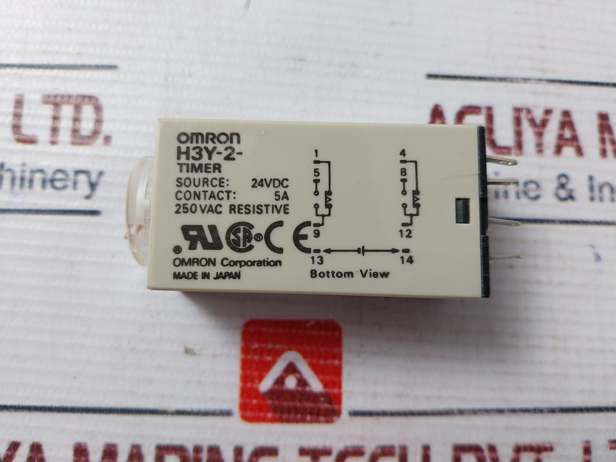 Omron H3y-2 Timer Relay 5a 24v Dc