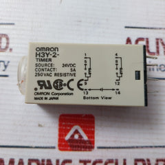 Omron H3y-2 Timer Relay 5a 24v Dc