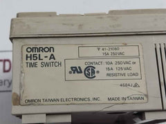 Omron H5L-a Time Switch 15A 125Vac Resistive Load 50/60Hz