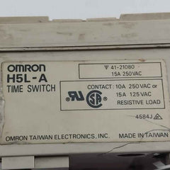 Omron H5L-a Time Switch 15A 125Vac Resistive Load 50/60Hz