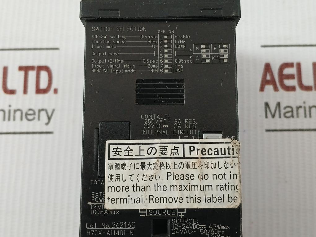 Omron 12-24Vdc Digital Counter H7Cx-a114D1-n