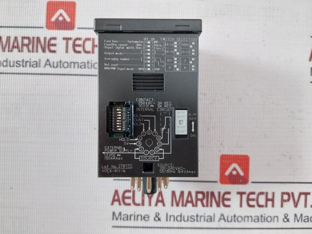 Omron H7Cx-r11-n Digital Tachometer 12Vdc 1/3Hp 240Vac 50/60Hz