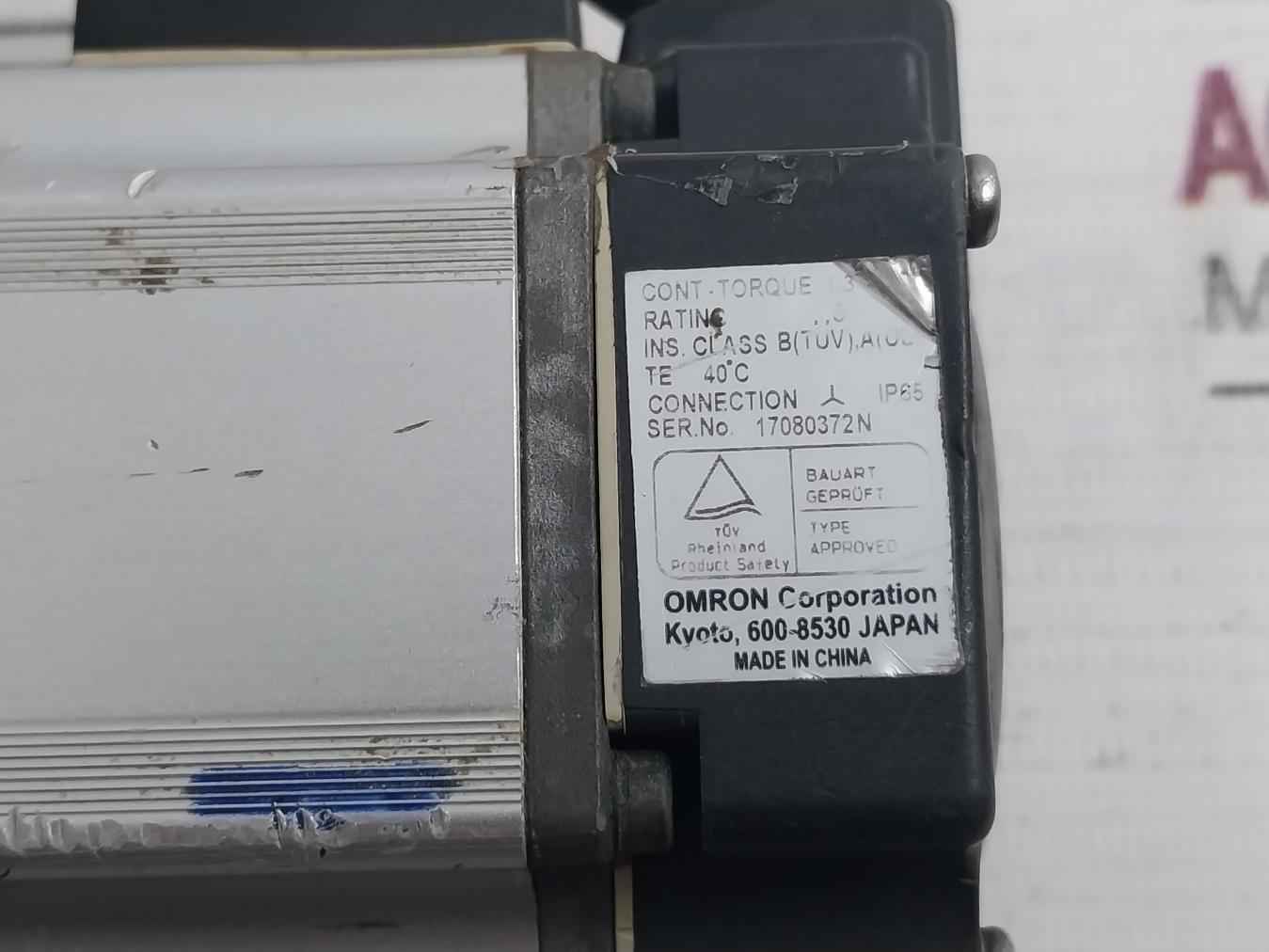 Omron Ip65 Servo Motor Class B Bab1Sl0.5