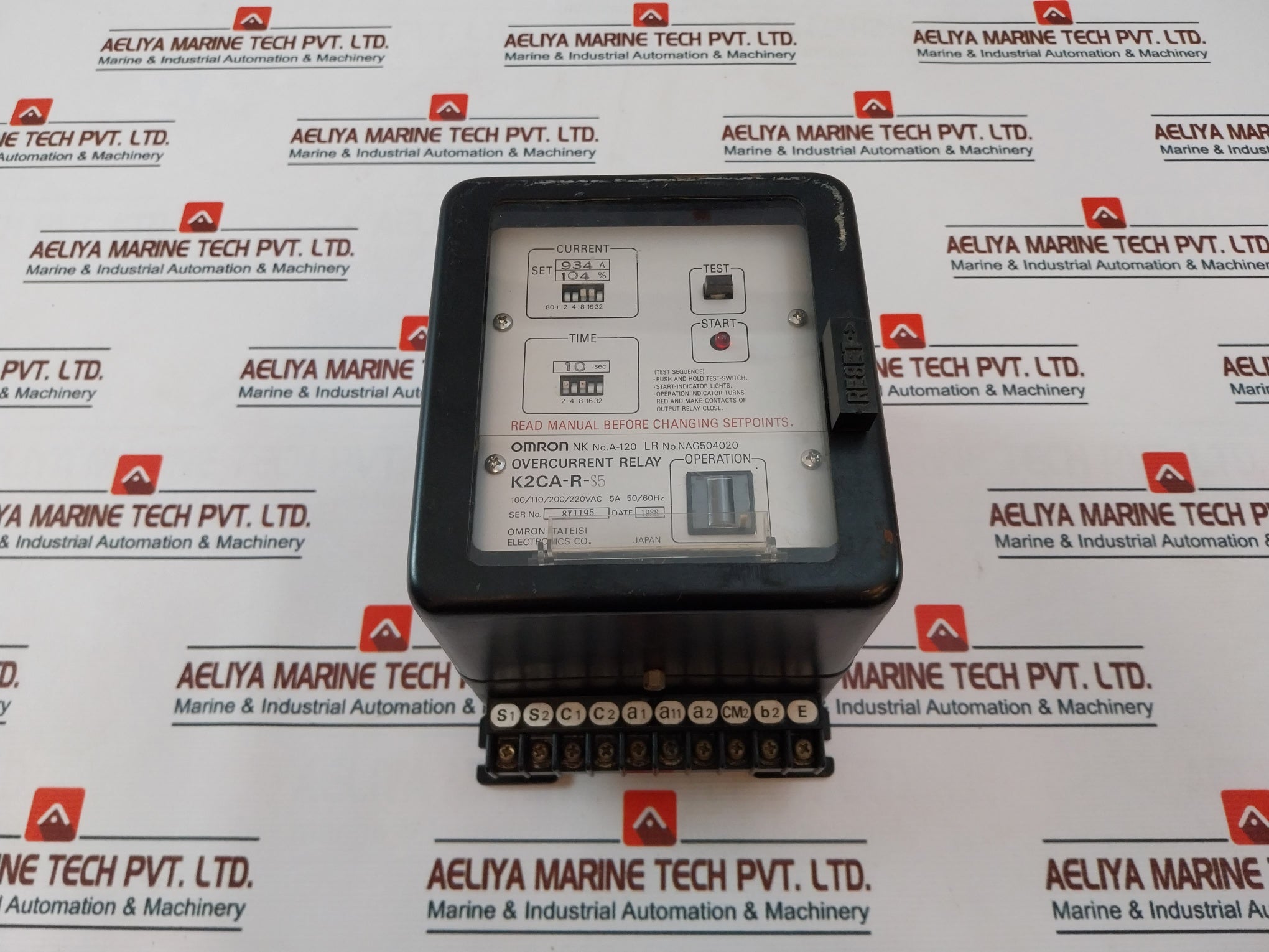 Omron K2Ca-r-s5 Overcurrent Relay 100/110/200/220Vac 5A 50/60Hz