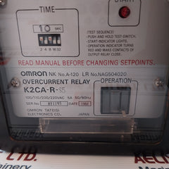 Omron K2Ca-r-s5 Overcurrent Relay 100/110/200/220Vac 5A 50/60Hz