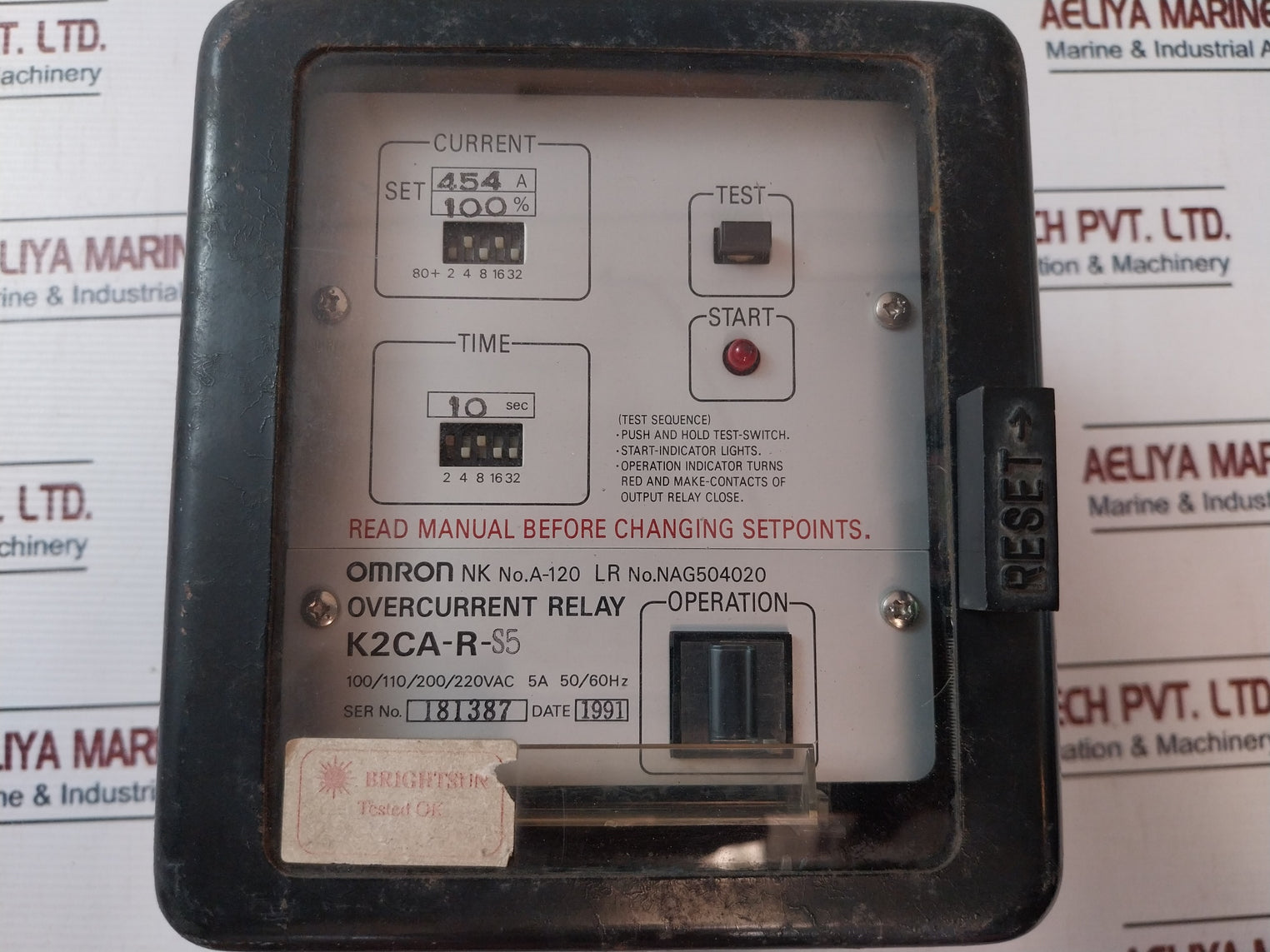 Omron K2Ca-r-s5 Overcurrent Relay 10 Sec