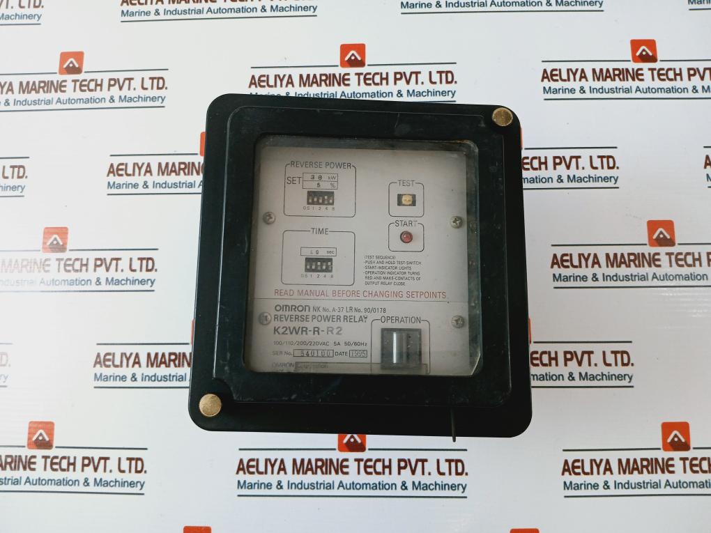 Omron K2Wr-r-r2 Reverse Power Relay 100-220Vac 5A 50/60Hz
