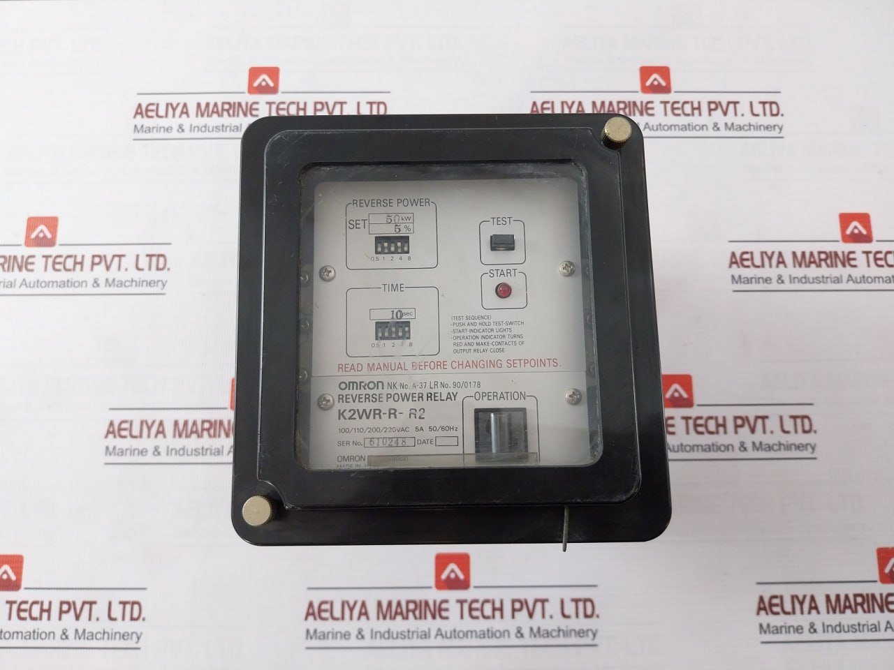 Omron K2Wr-r-r2 Reverse Power Relay 100/110/200/220Vac 5A 50/60Hz 10 Sec