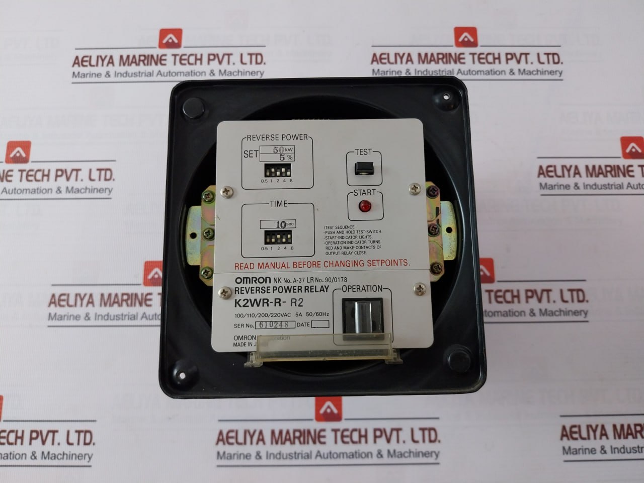 Omron K2Wr-r-r2 Reverse Power Relay 100/110/200/220Vac 5A 50/60Hz 10 Sec