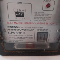 Omron K2Wr-r-s5 Reverse Power Relay 100/110/200/220Vac 5A 50/60Hz Used