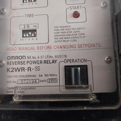 Omron K2Wr-r-s5 Reverse Power Relay 100/110/200/220Vac 5A 50/60Hz A-37