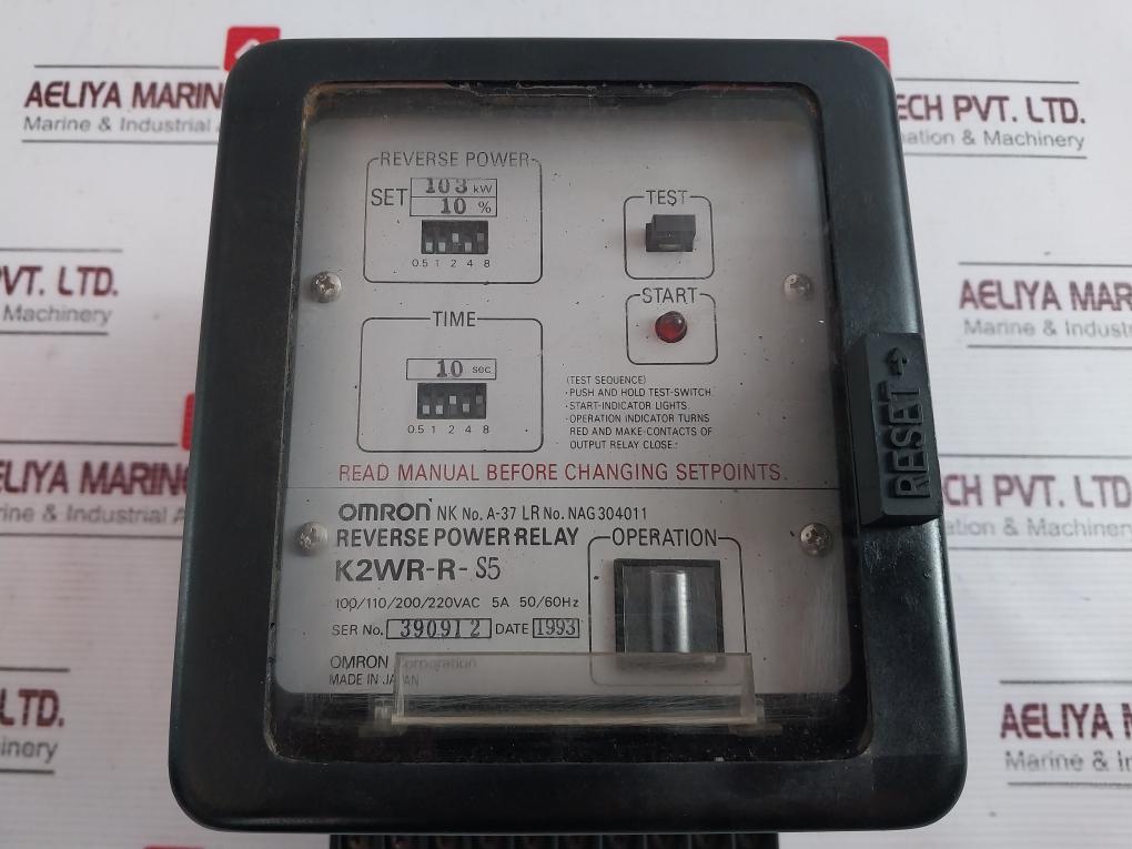 Omron K2Wr-r-s5 Reverses Power Relay 100/110/200/220 Vac