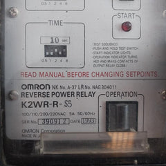 Omron K2Wr-r-s5 Reverses Power Relay 100/110/200/220 Vac