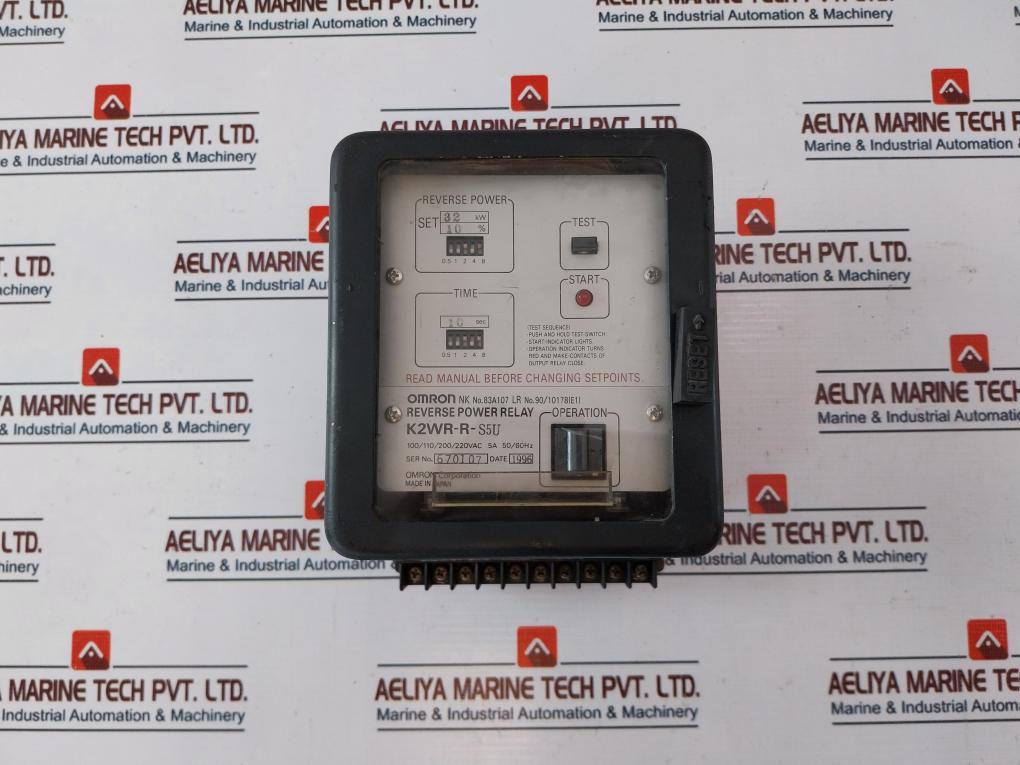 Omron K2WR-R-S5U Reverse Power Relay 10 sec 5A 50/60Hz