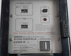 Omron K2wr-r-s5 Reverse Power Relay 100/110/200/220vac 5a 50/60hz 10 Sec