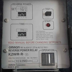 Omron K2wr-r-s5 Reverse Power Relay 100/110/200/220vac 5a 50/60hz 10 Sec