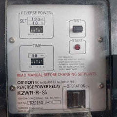 Omron K2wr-r-s5 Reverse Power Relay 100/110/200/220vac 5a 50/60hz 10 Sec