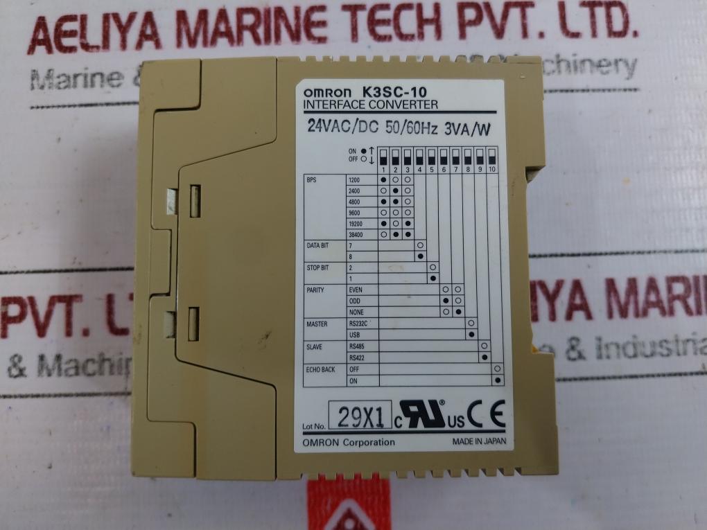 Omron K3sc-10 Interface Converter 24vac/dc 50/60hz 3va/w