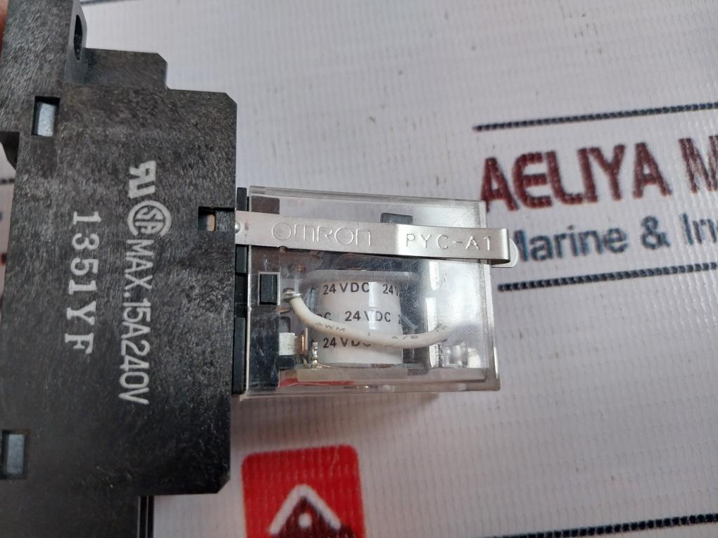 Omron Ly1 Relay With Base 15a 240vac