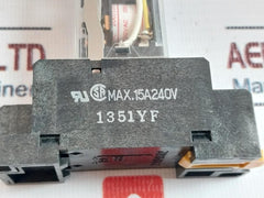 Omron Ly2N-cr Power Relay With Base 200/220 Vac