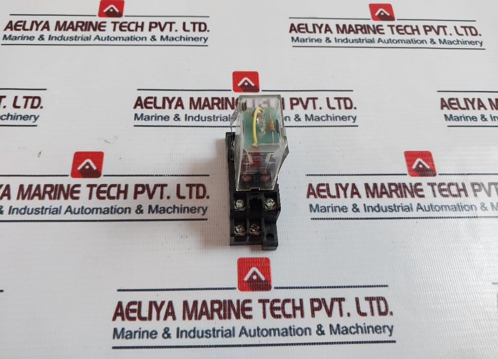 Omron Ly2N-cr Power Relay With Base 200/220 Vac