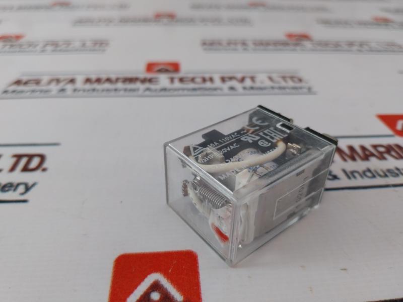 Omron Ly2N Relay, 100-110Vac, 10A 110Vac/12A 240Vac
