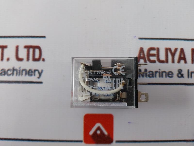 Omron Ly2N Relay, 100-110Vac, 10A 110Vac/12A 240Vac