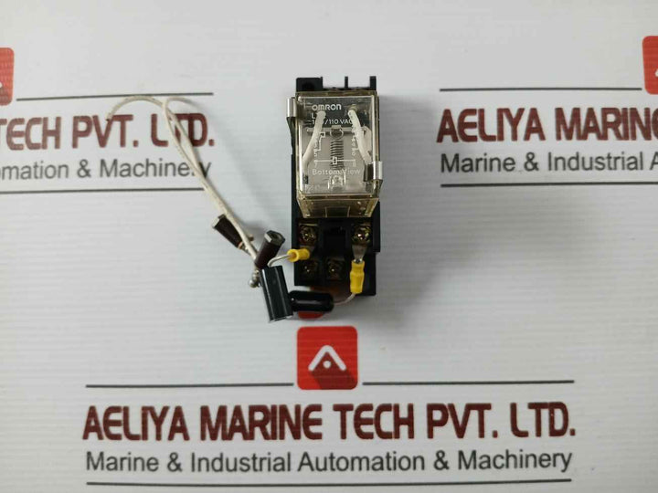 Omron Ly2 Relay With A Socket Base 100/110 Vac