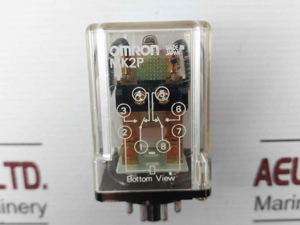 Omron Mk2P Octal Pin Compact Power Relay 200/220Vac 14Y7Eb