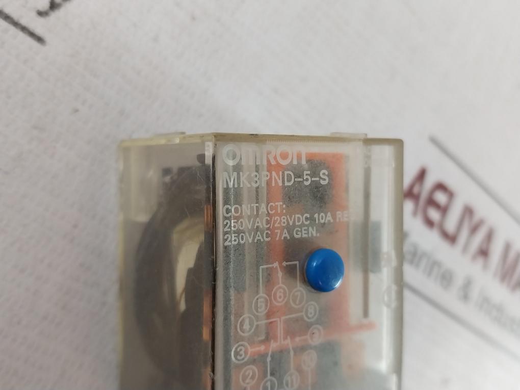 Omron Mk3Pnd-5-s General Purpose Relay 1095H1 250Vac/28Vdc, 10A