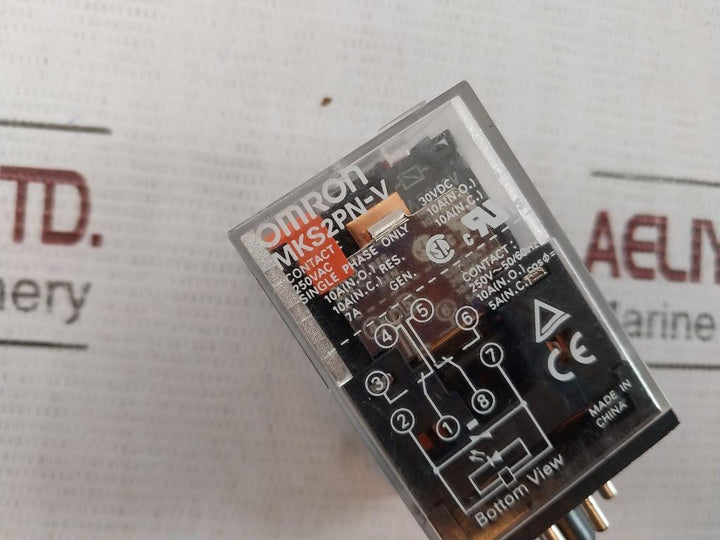 Omron Mks2Pn-v General Purpose Relay 250Vac 30Vdc 50/60Hz 27312Ew