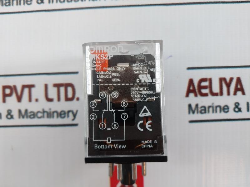 Omron MKS2P Relay, 250vac/30vdc Single Phase Only 10A 02408EW